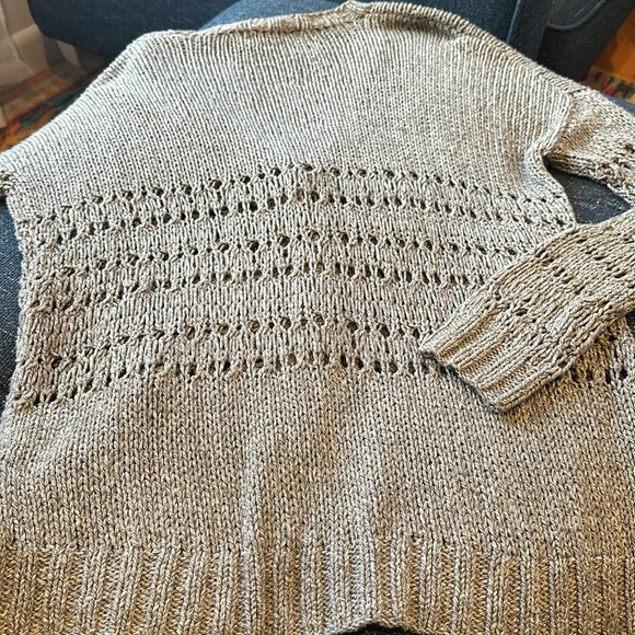 Vince knitted by hand cardigan grey Sz M - Picture 6 of 6